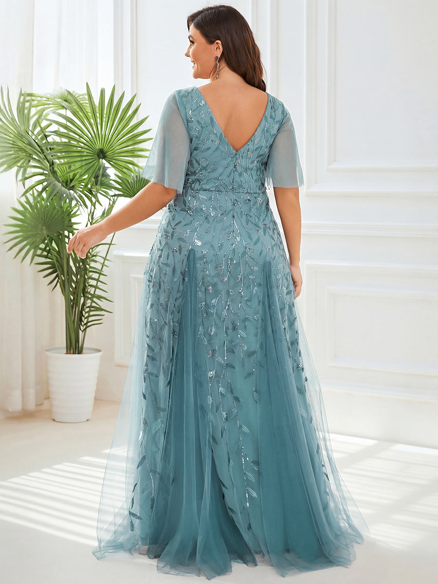 pretty ASTRAL|Plus Size Floor Length Formal Evening Gowns for Weddings
