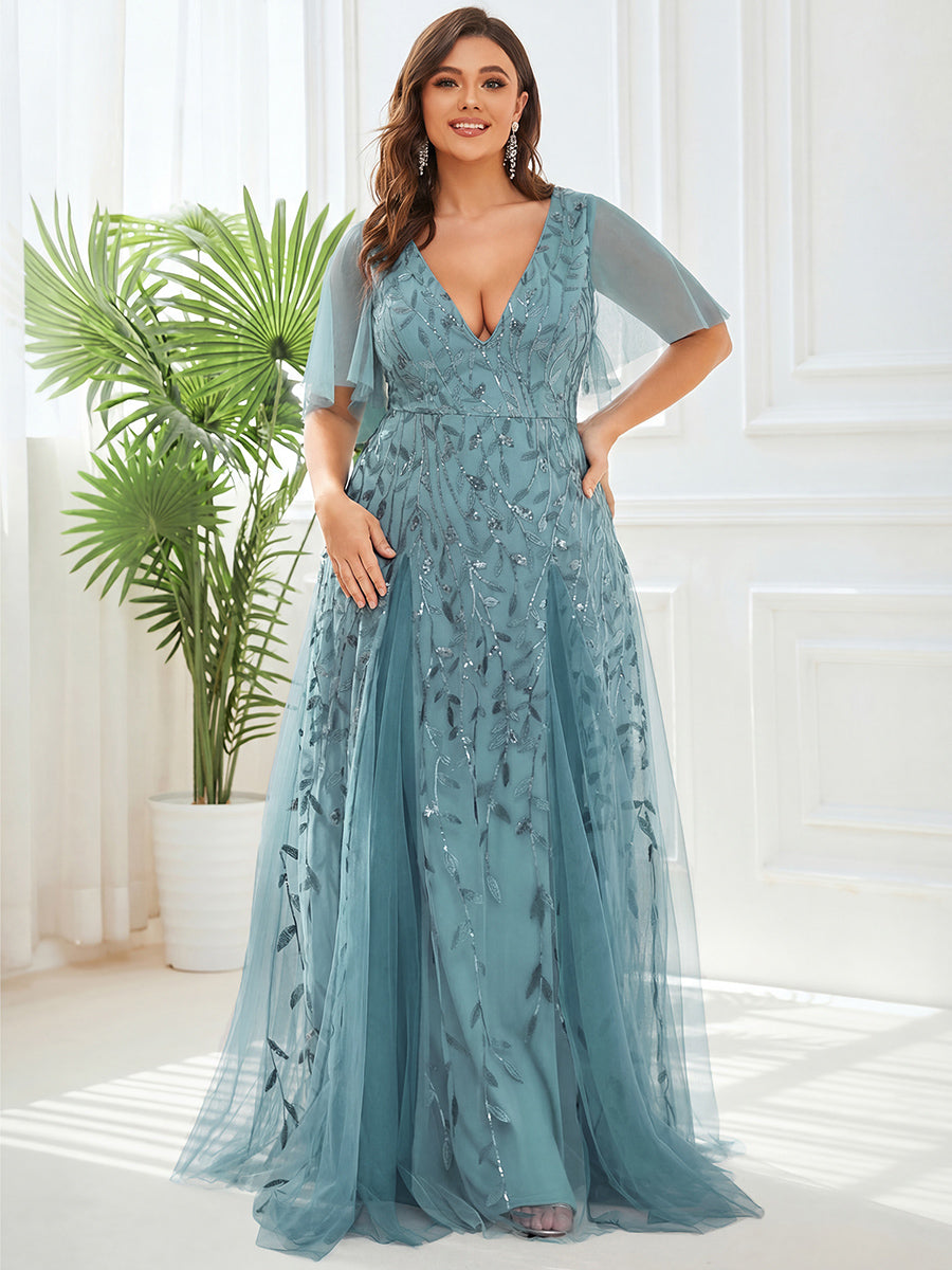pretty ASTRAL|Plus Size Floor Length Formal Evening Gowns for Weddings