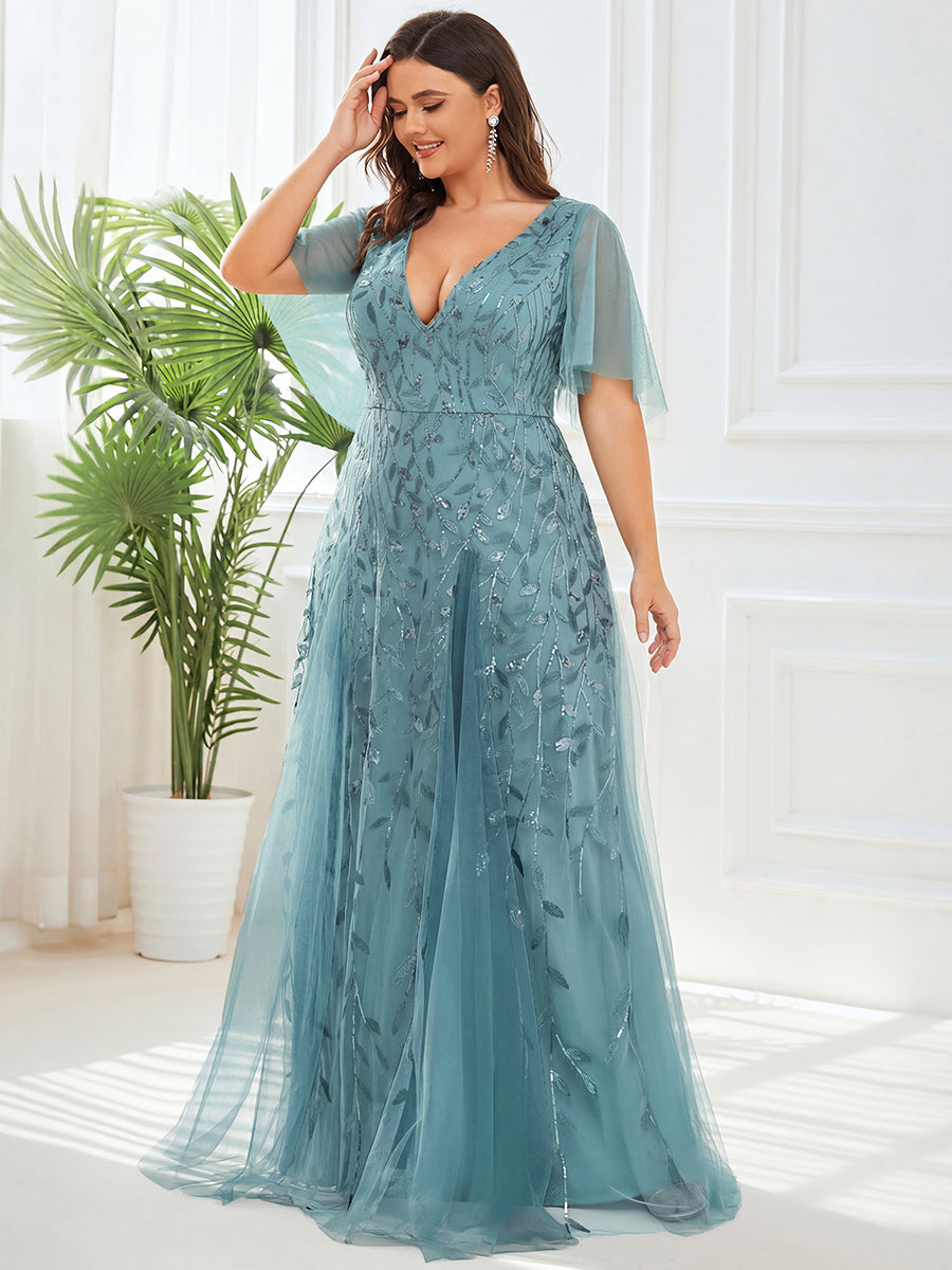pretty ASTRAL|Plus Size Floor Length Formal Evening Gowns for Weddings