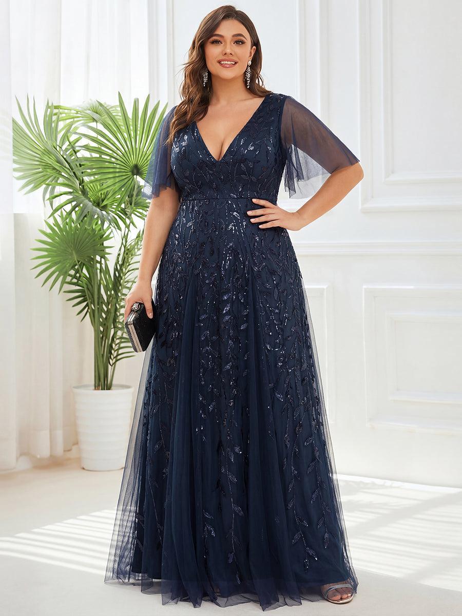 pretty ASTRAL|Plus Size Floor Length Formal Evening Gowns for Weddings