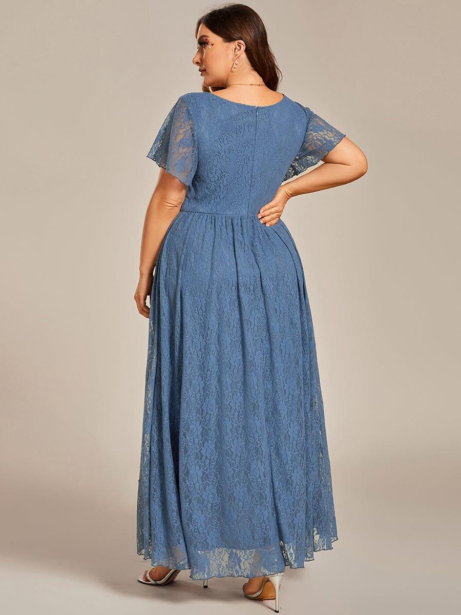 pretty ELISE|Plus Size Ruffled Lace Formal Evening Dress
