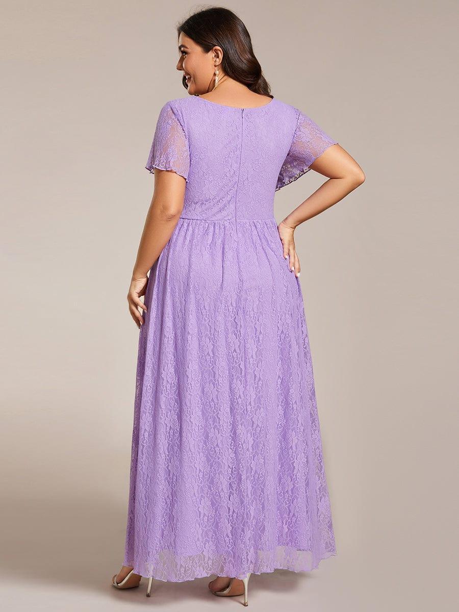 pretty ELISE|Plus Size Ruffled Lace Formal Evening Dress