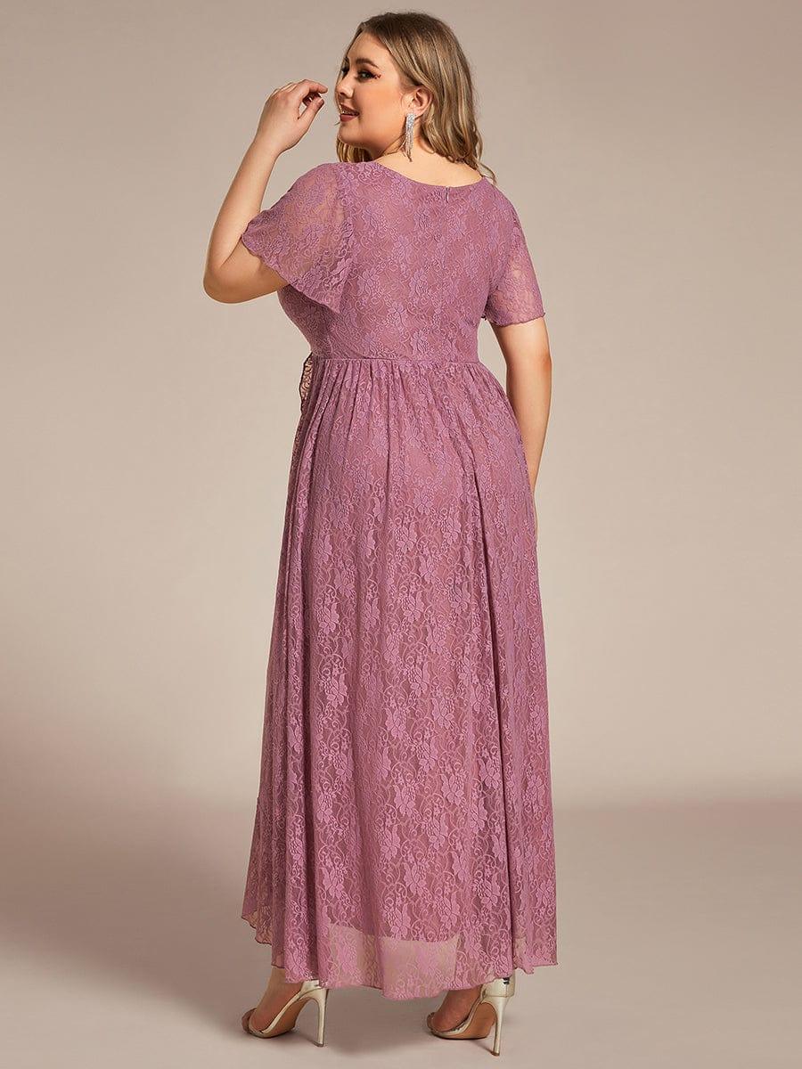 pretty ELISE|Plus Size Ruffled Lace Formal Evening Dress