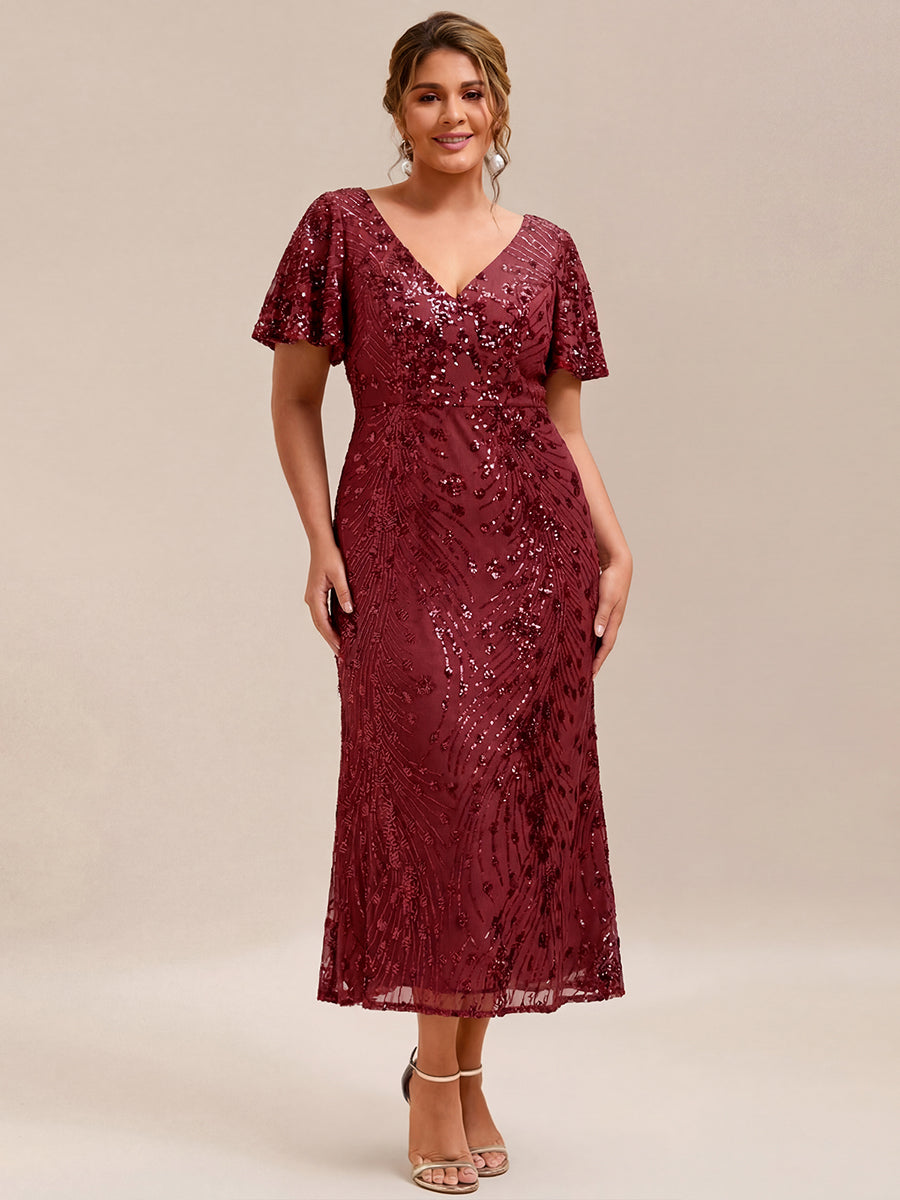 pretty PALMER|Plus Size Sequin Mermaid Formal Dress