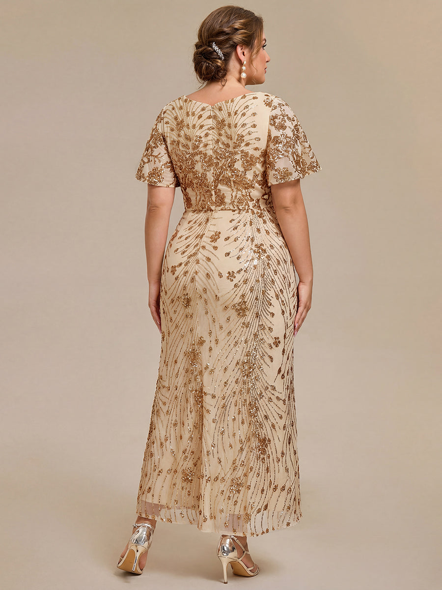 pretty PALMER|Plus Size Sequin Mermaid Formal Dress