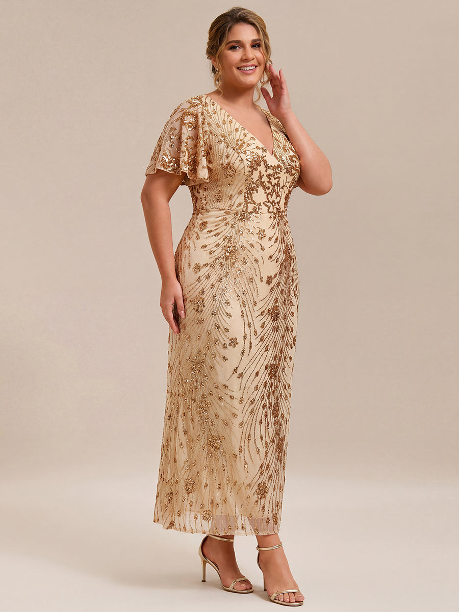 pretty PALMER|Plus Size Sequin Mermaid Formal Dress