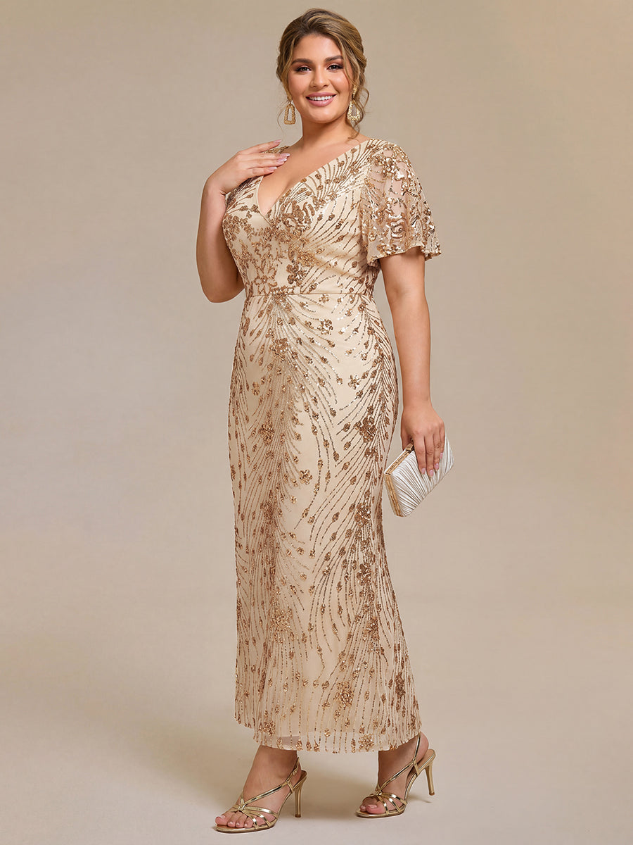 pretty PALMER|Plus Size Sequin Mermaid Formal Dress