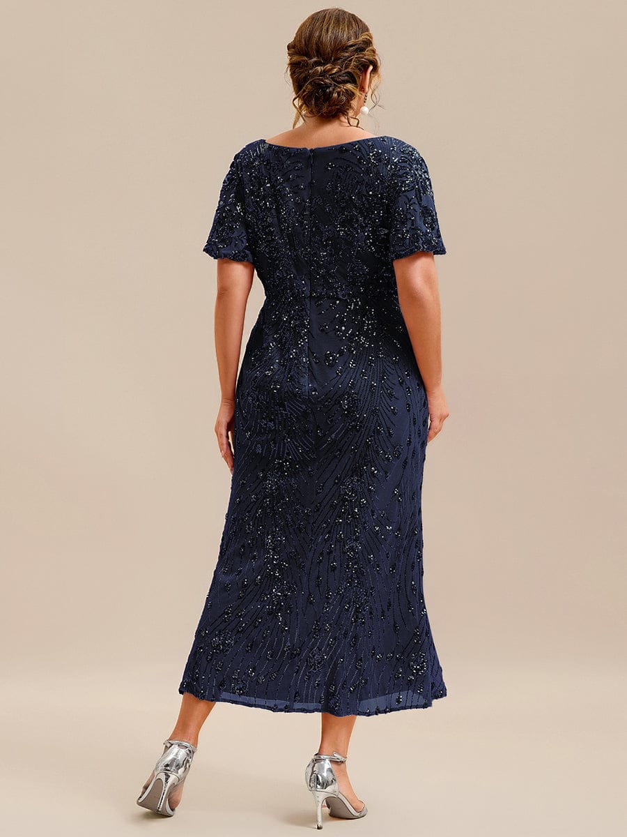 pretty PALMER|Plus Size Sequin Mermaid Formal Dress