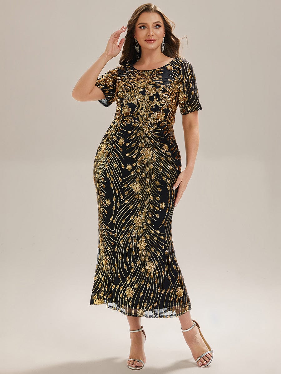 ever HAYLEN|Sequin Mermaid Round Neck Dress