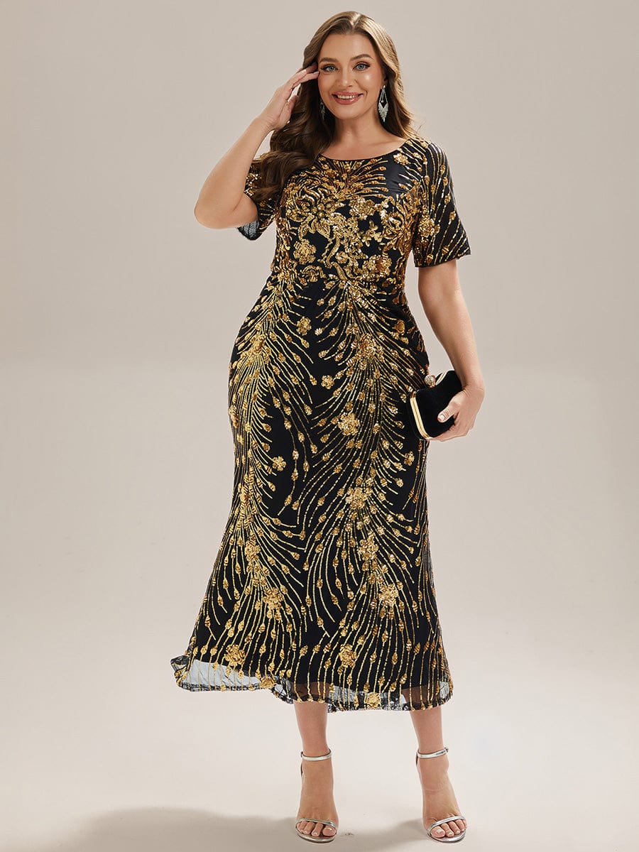 ever HAYLEN|Sequin Mermaid Round Neck Dress