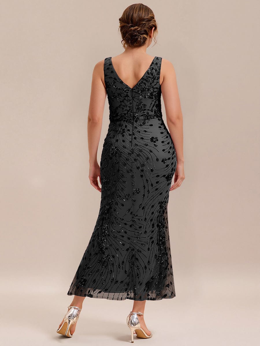 pretty JUNIPER|Plus Size Bodycon Sequin Slit Wedding Guest Dress
