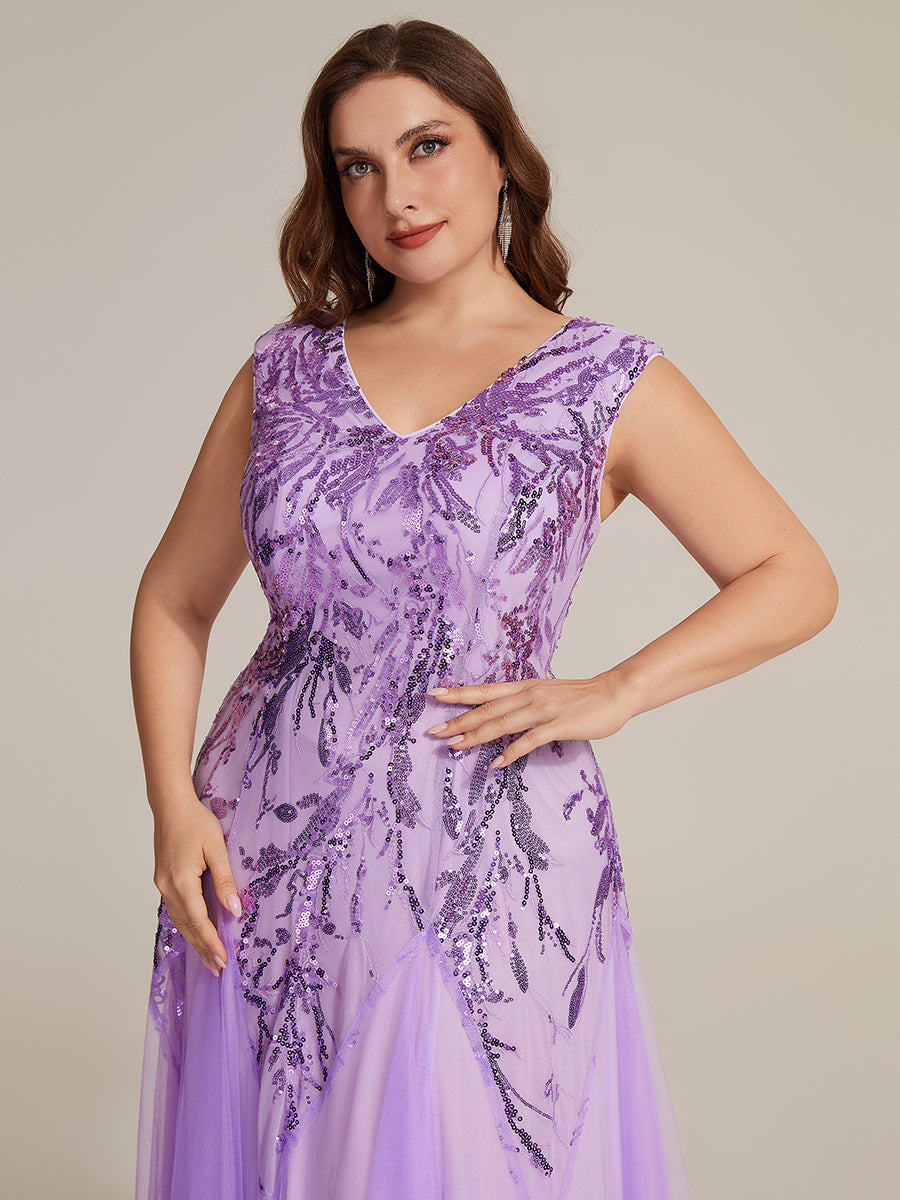 pretty FREYA|Plus Size Glitter High Stretch Cap Sleeve Tulle Mother of the Bride Dress