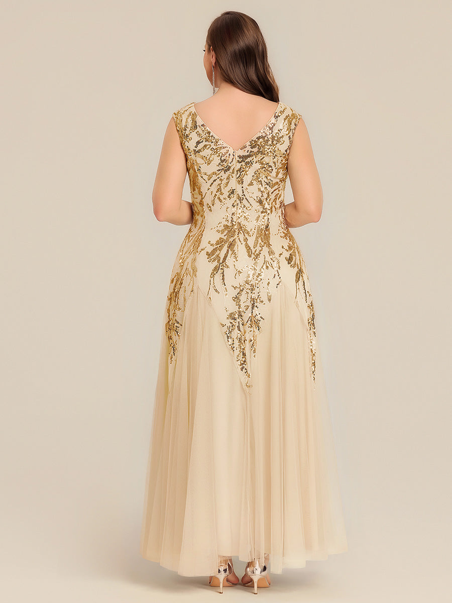pretty FREYA|Plus Size Glitter High Stretch Cap Sleeve Tulle Mother of the Bride Dress