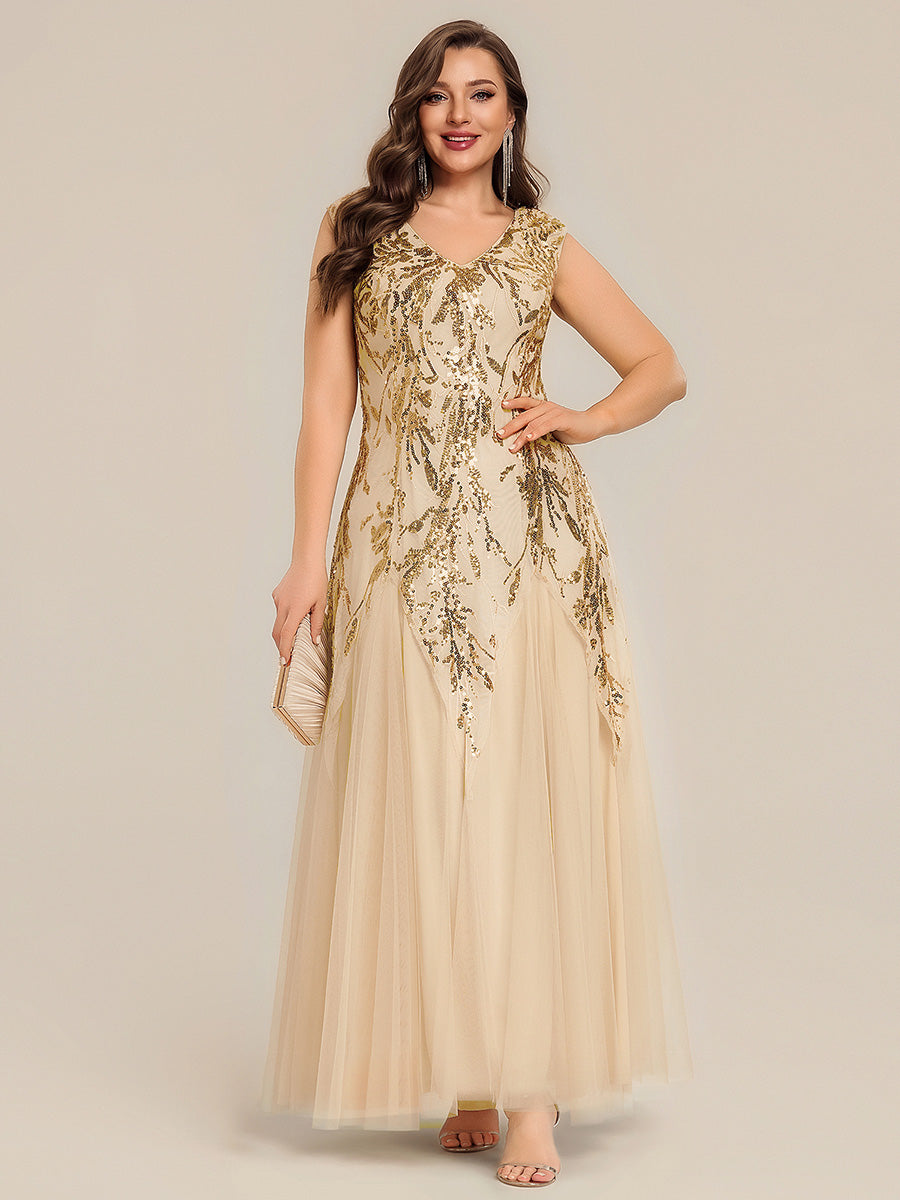 pretty FREYA|Plus Size Glitter High Stretch Cap Sleeve Tulle Mother of the Bride Dress