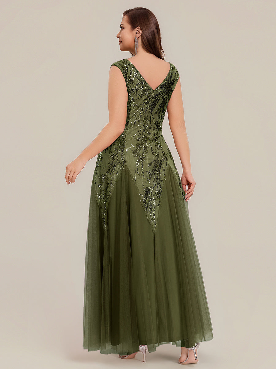 pretty FREYA|Plus Size Glitter High Stretch Cap Sleeve Tulle Mother of the Bride Dress