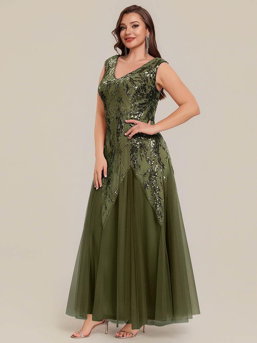 pretty FREYA|Plus Size Glitter High Stretch Cap Sleeve Tulle Mother of the Bride Dress