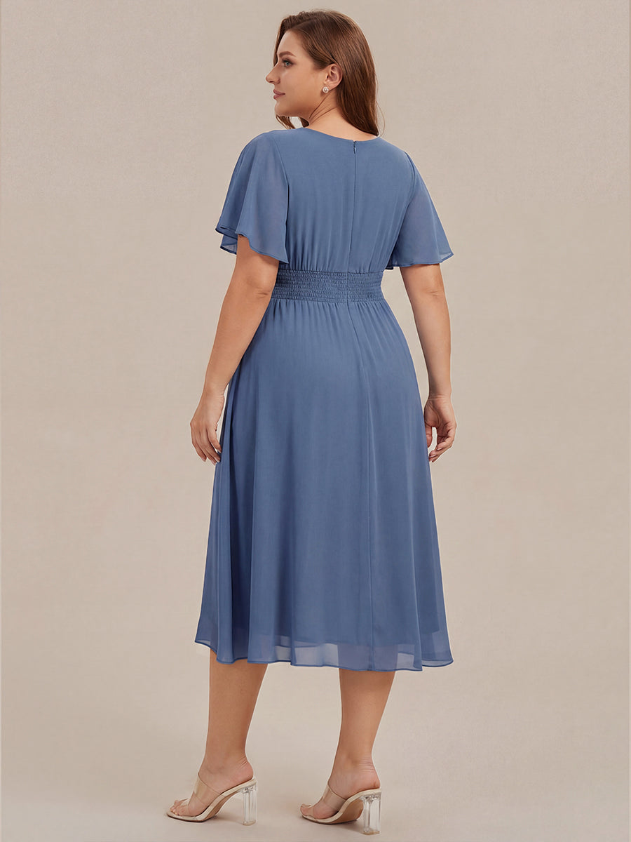 pretty EDEN|Plus Size Flowy Chiffon Bridesmaid Dress
