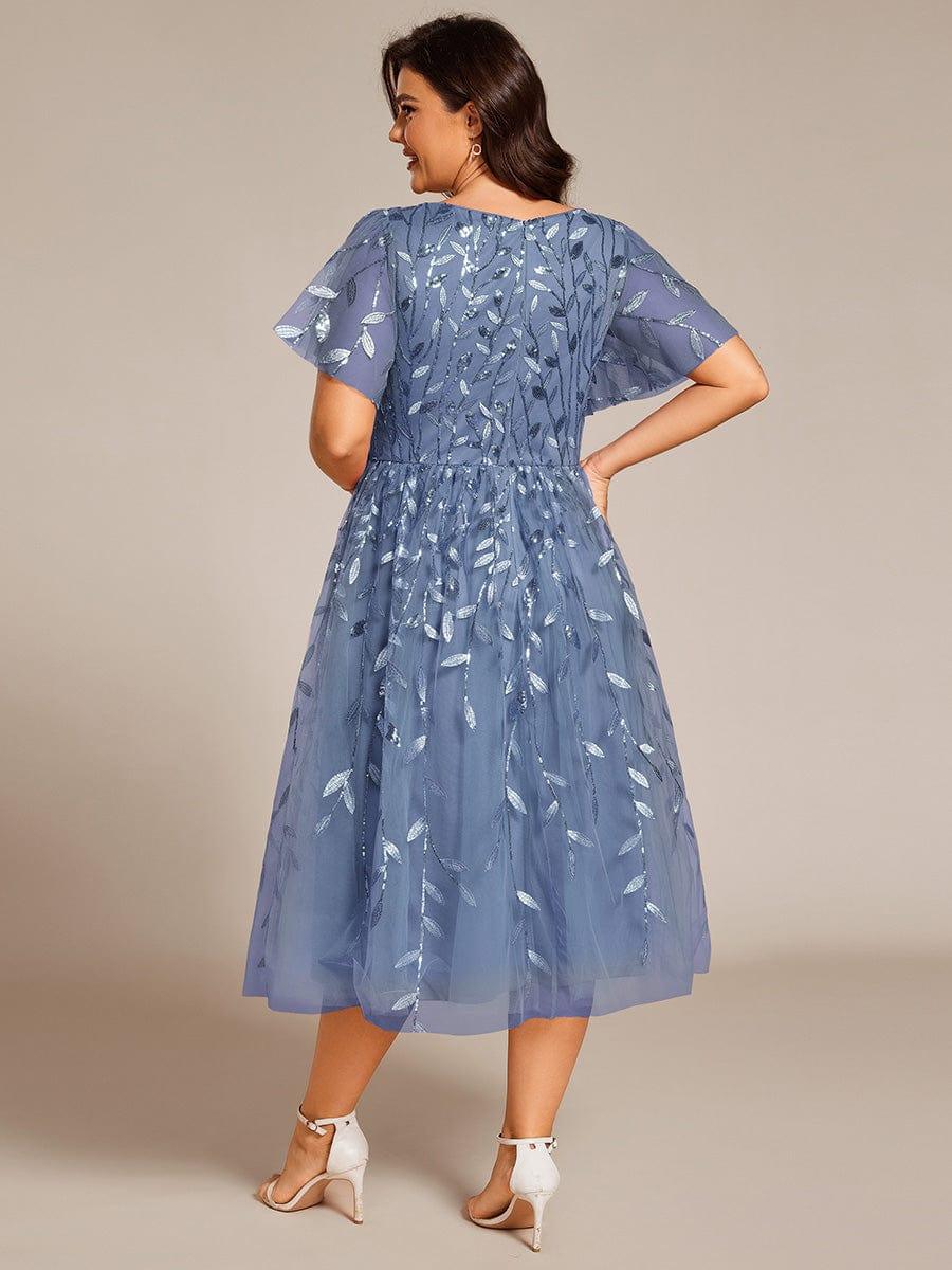 pretty SIMONE|Plus Size Sparkly Midi Cocktail Dress