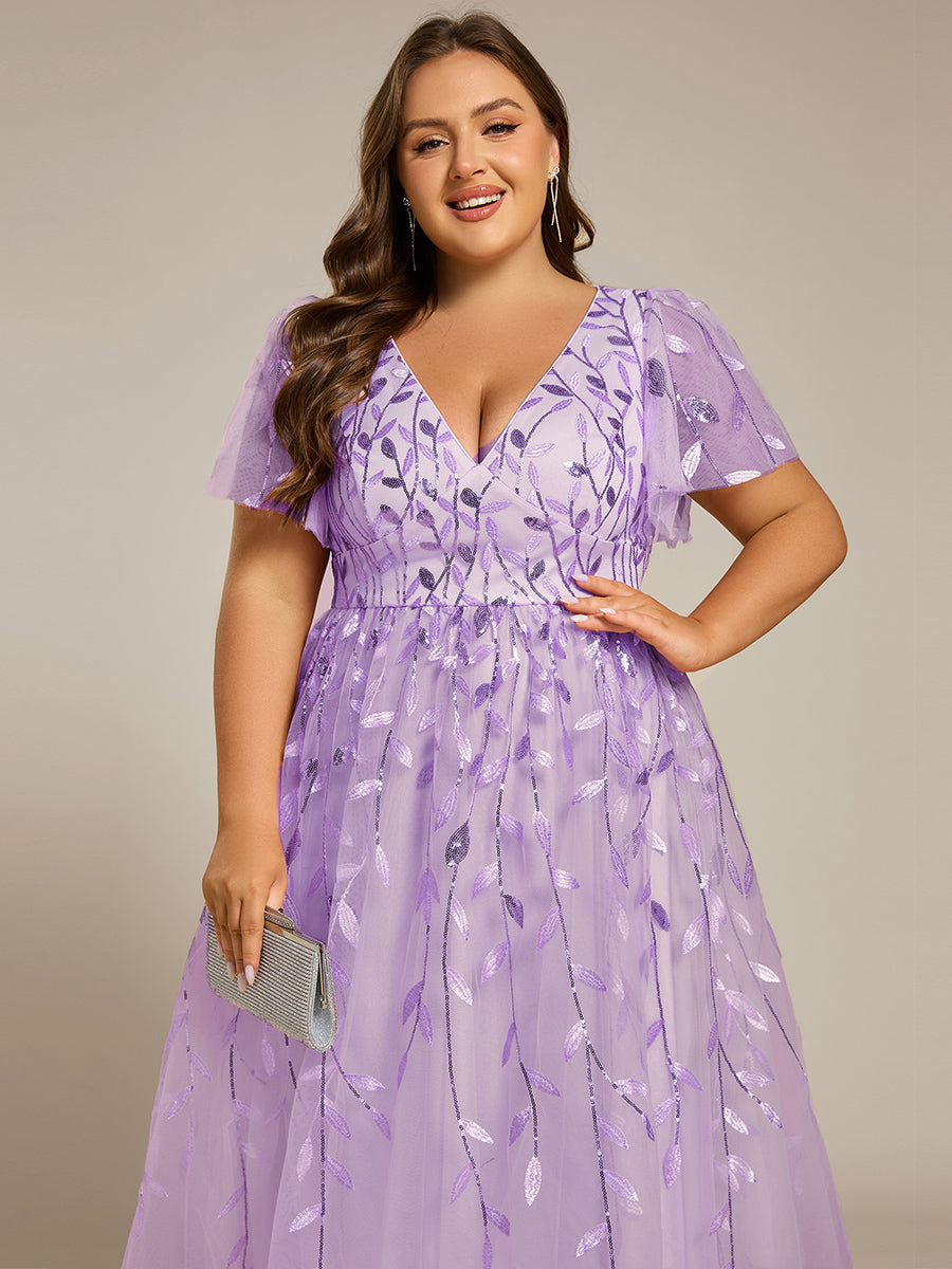 pretty SIMONE|Plus Size Sparkly Midi Cocktail Dress