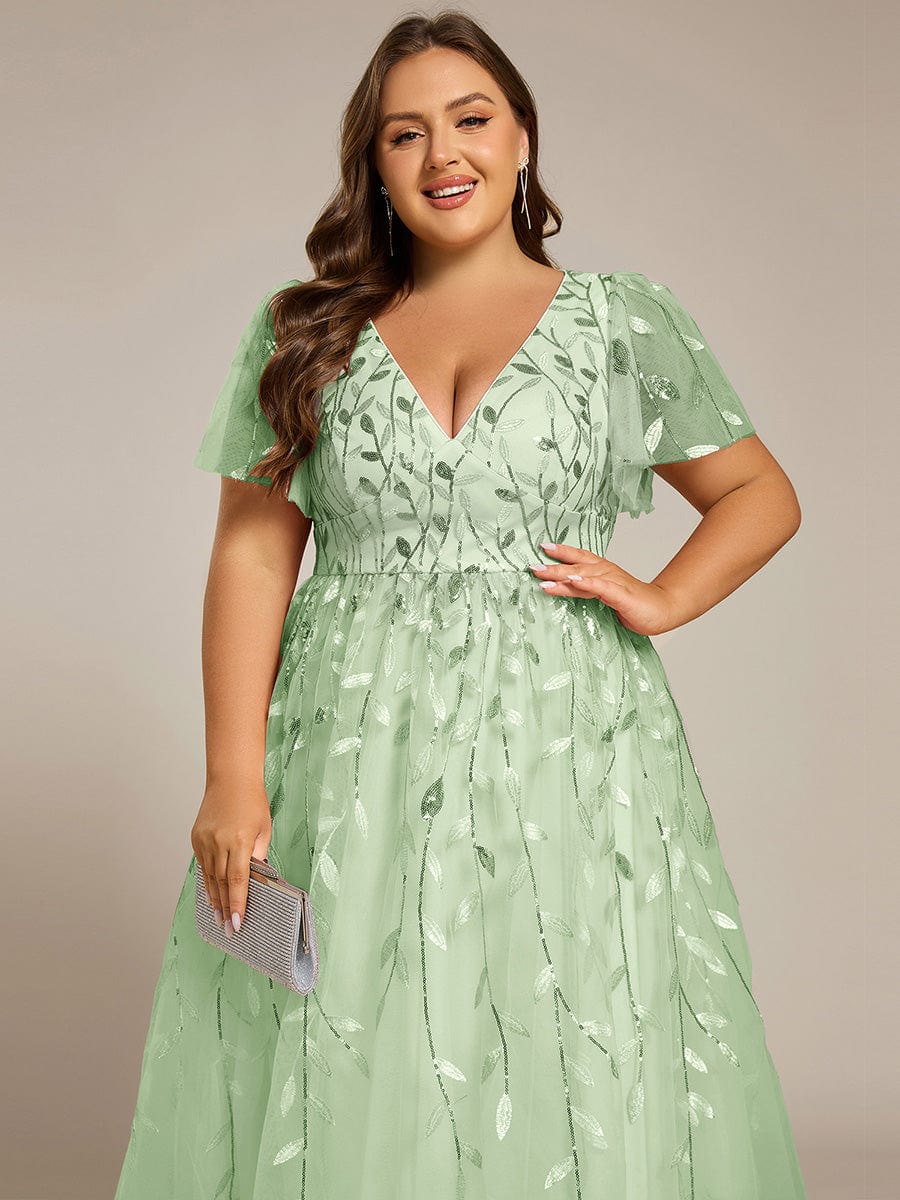 pretty SIMONE|Plus Size Sparkly Midi Cocktail Dress