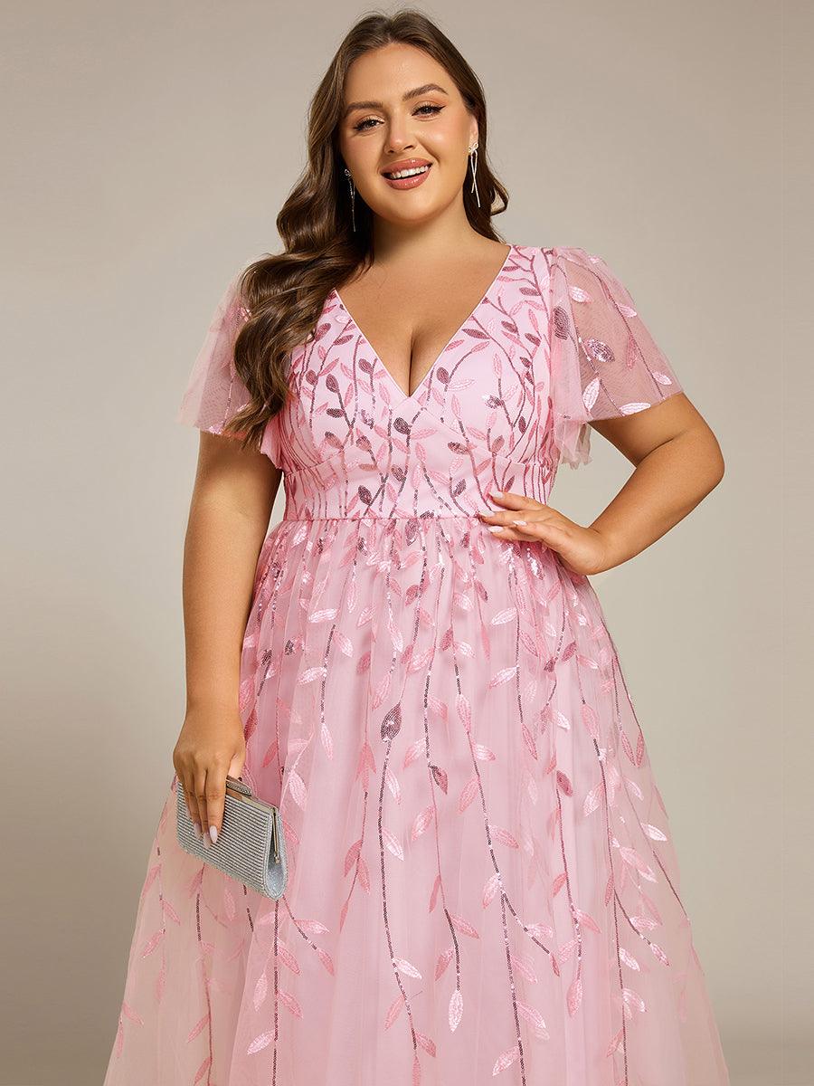 pretty SIMONE|Plus Size Sparkly Midi Cocktail Dress