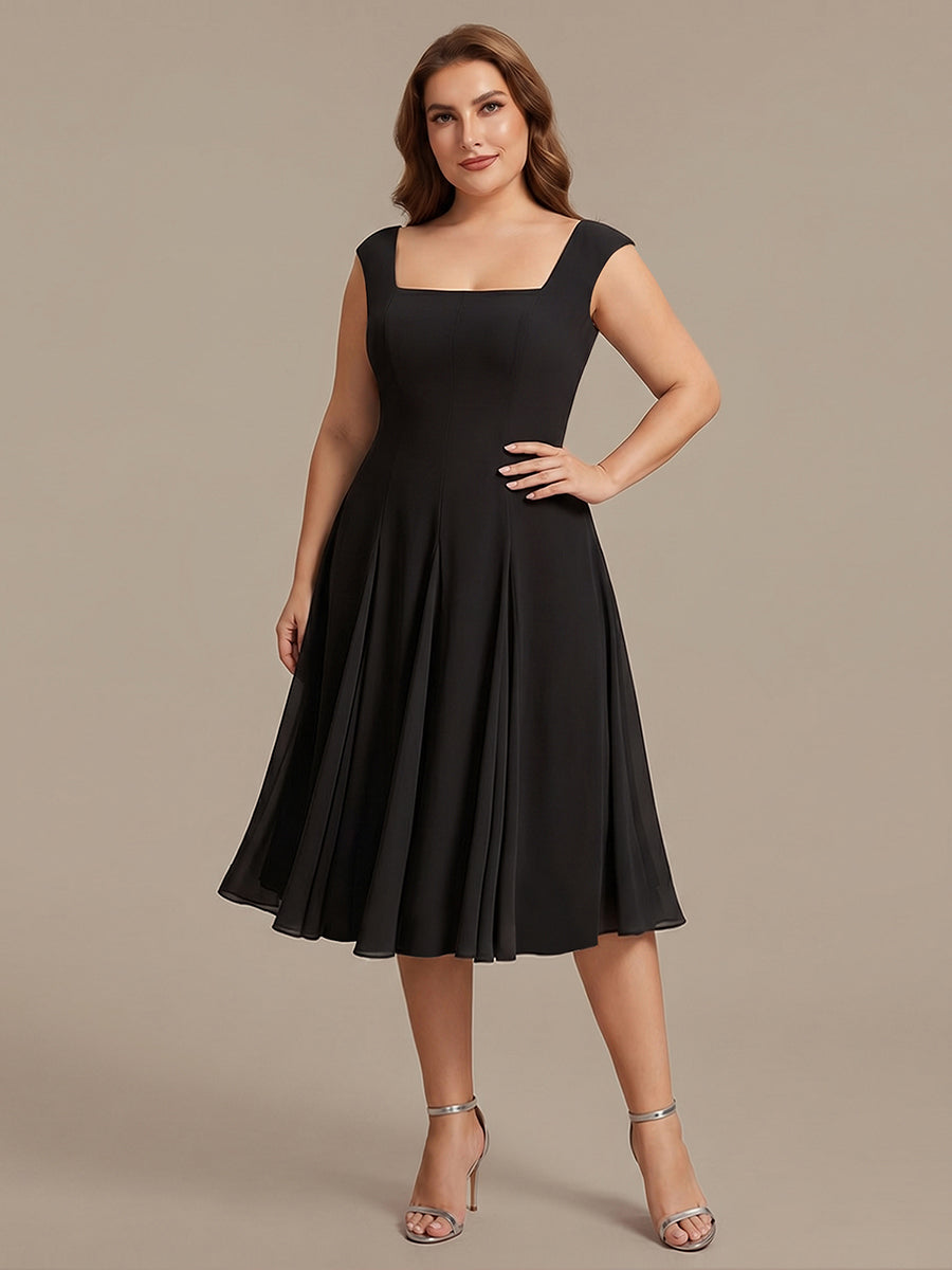 Plus Size Cap Sleeve Wedding Guest Dress
