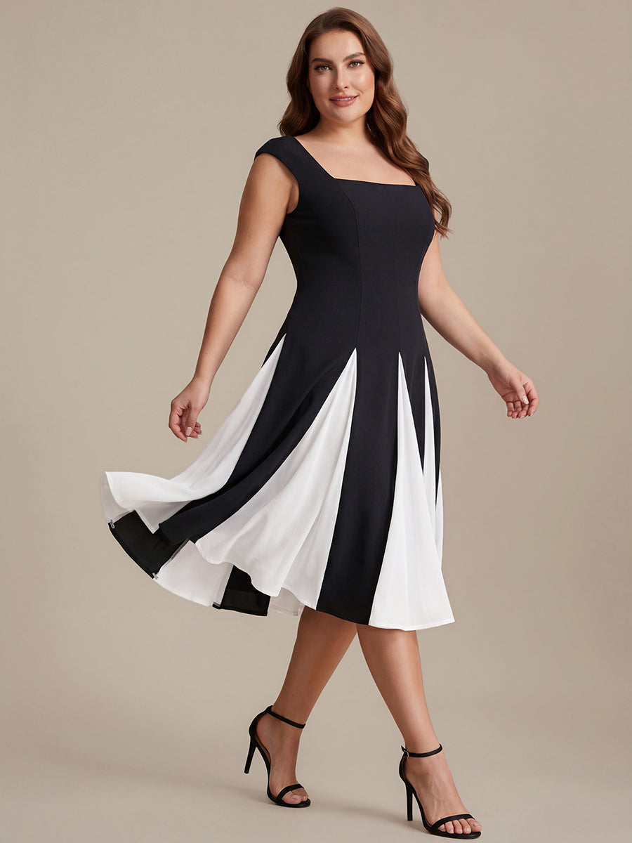 Plus Size Cap Sleeve Wedding Guest Dress
