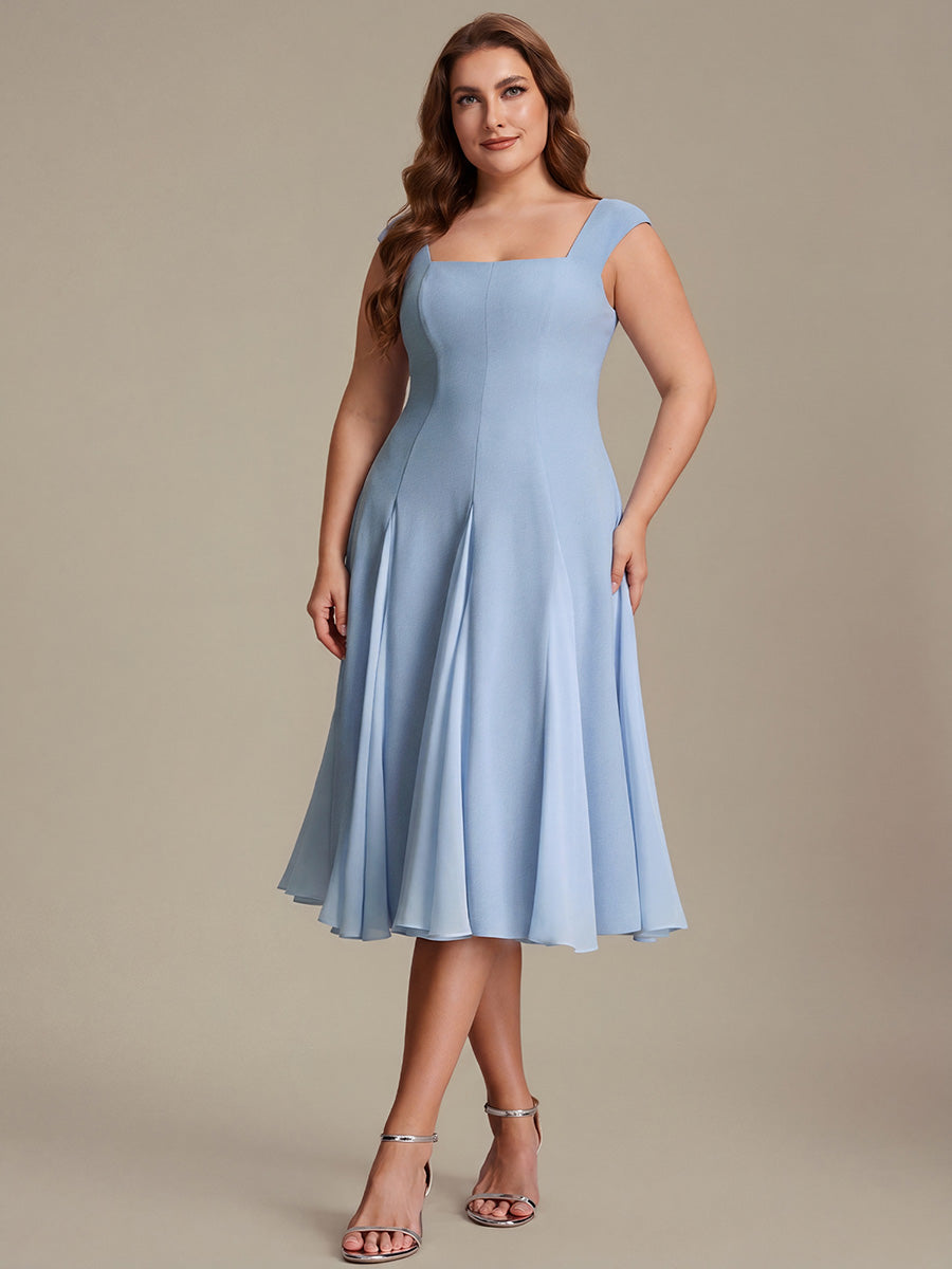 Plus Size Cap Sleeve Wedding Guest Dress
