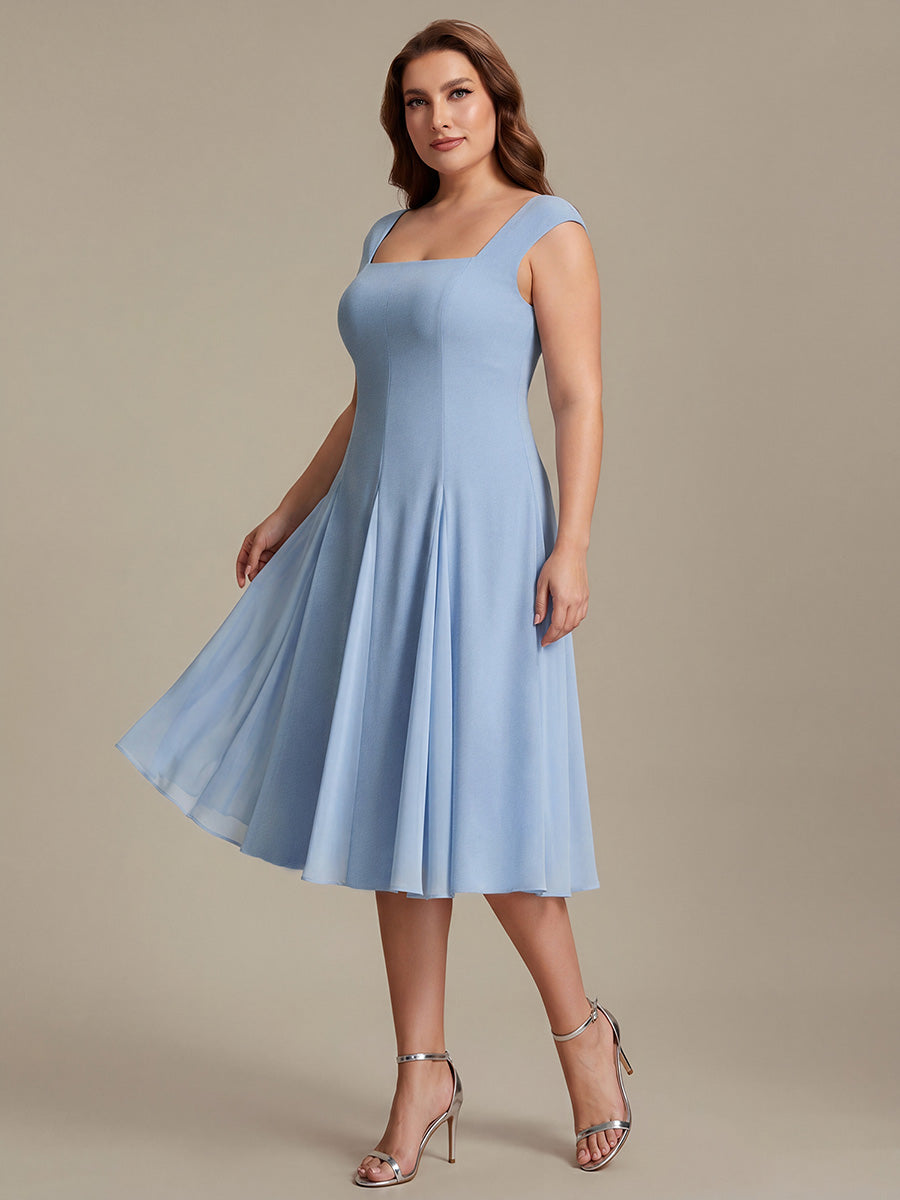 Plus Size Cap Sleeve Wedding Guest Dress