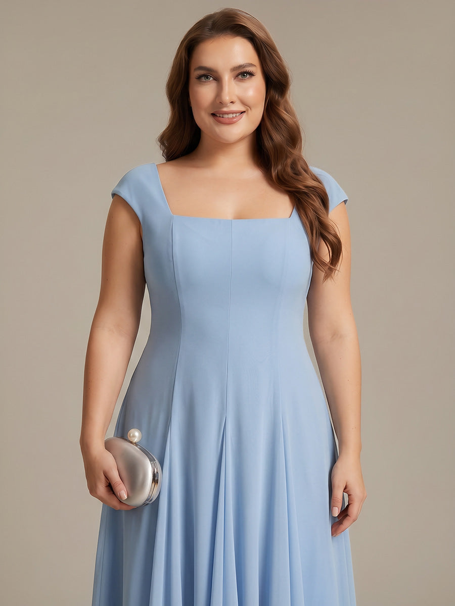 Plus Size Cap Sleeve Wedding Guest Dress