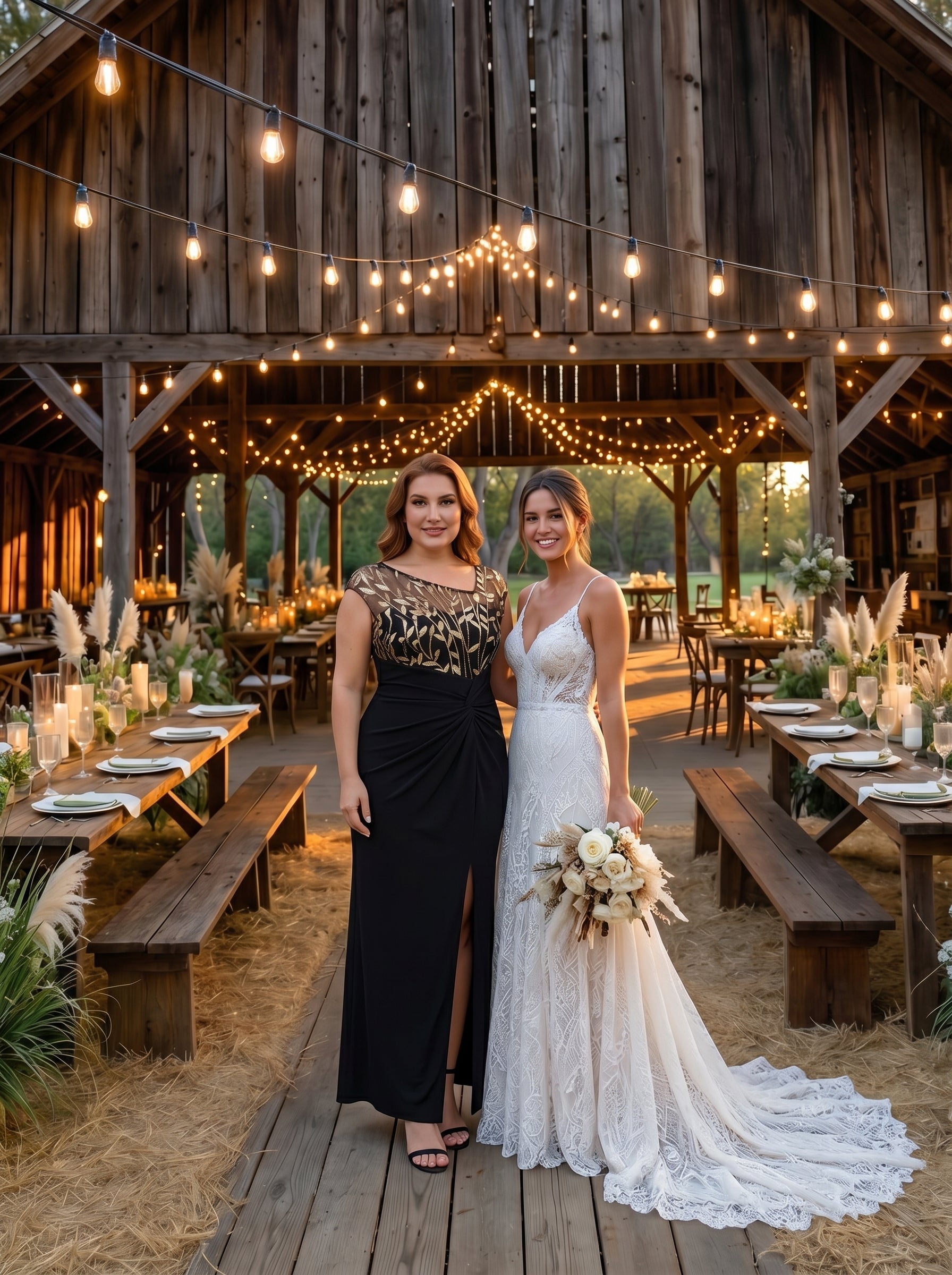 Plus Size Knotted Crepe Wedding Guest Dress