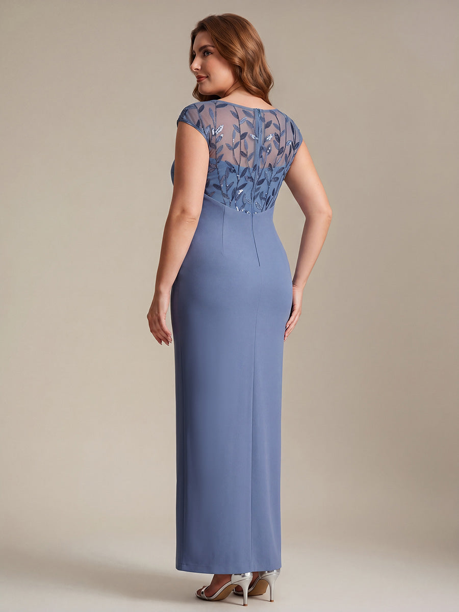 Plus Size Knotted Crepe Wedding Guest Dress