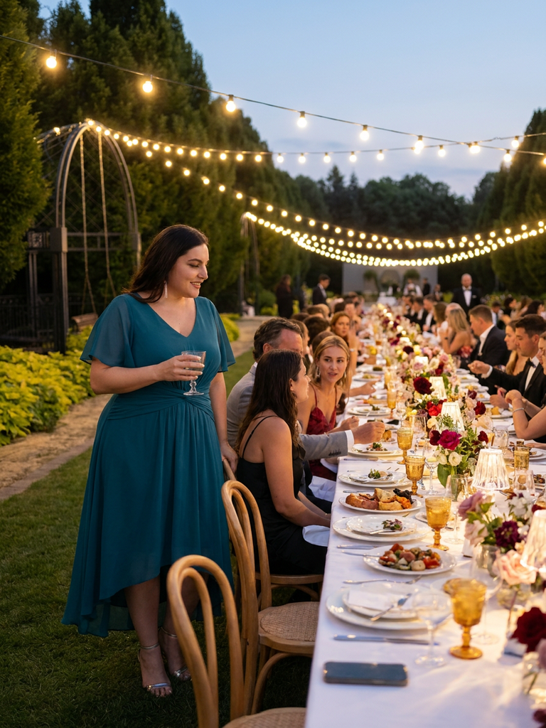 Plus Size Chiffon Ruffle Sleeve High Low Wedding Guest Dress