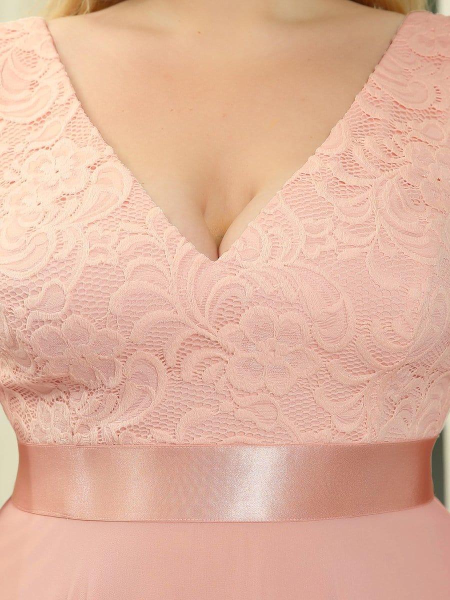 pretty COSTA|Plus Size Stunning V Neck Prom Lace Dress for Women