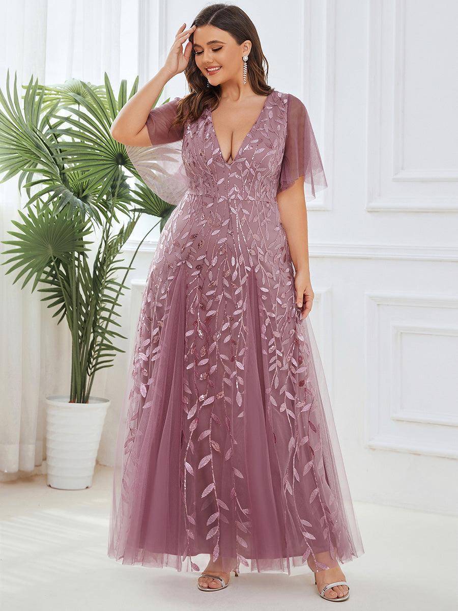 pretty ASTRAL|Plus Size Floor Length Formal Evening Gowns for Weddings