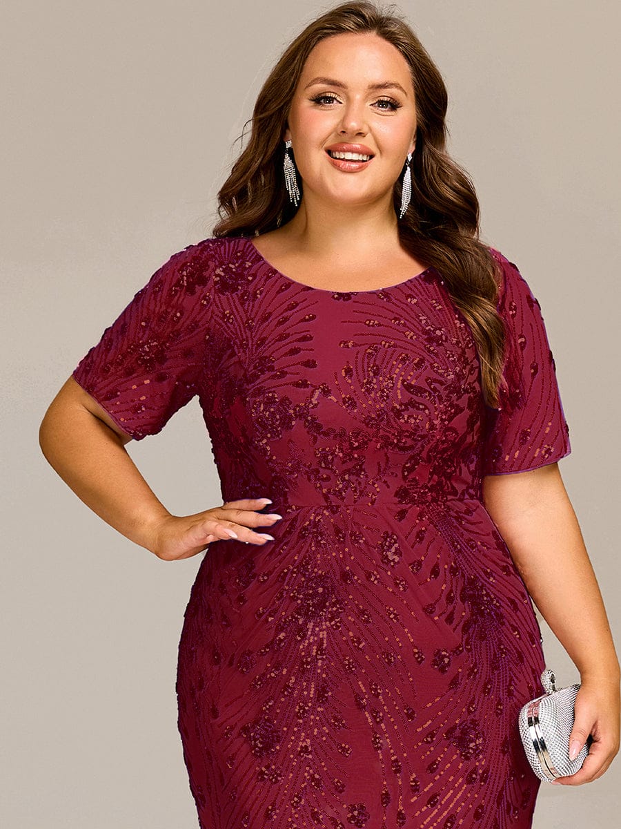ever HAYLEN|Plus Size Sequin Mermaid Mother of the Bride Dress