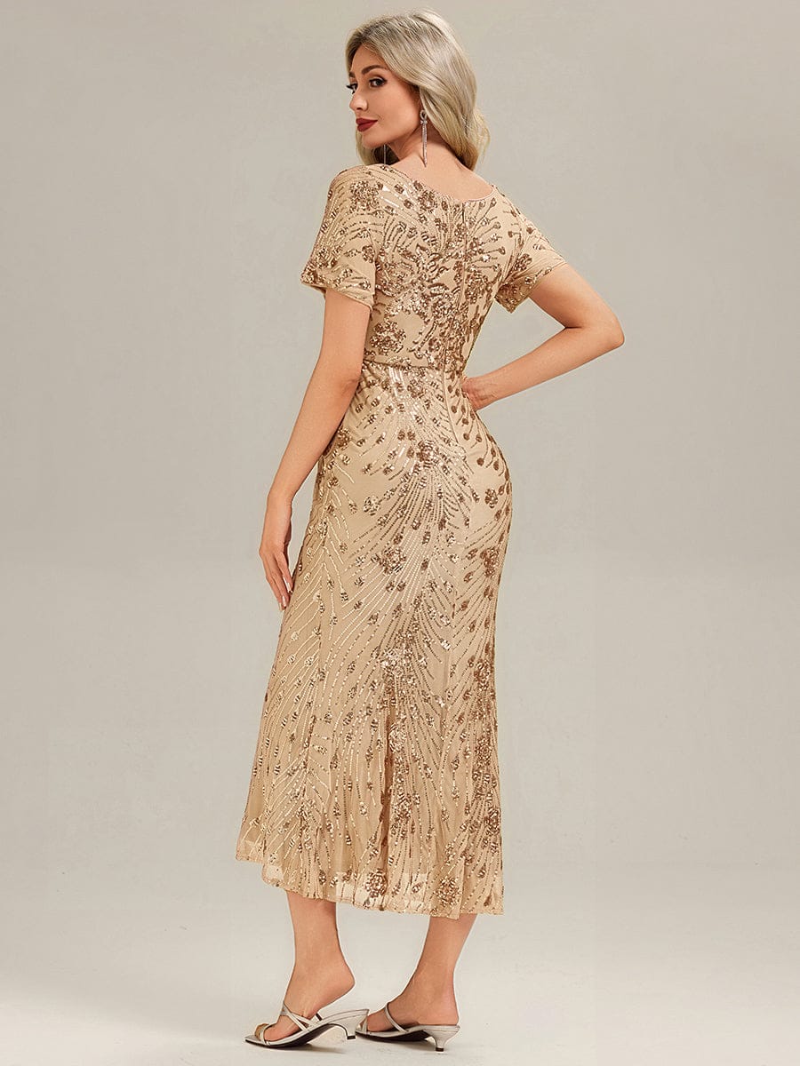 ever HAYLEN|Sequin Mermaid Round Neck Dress