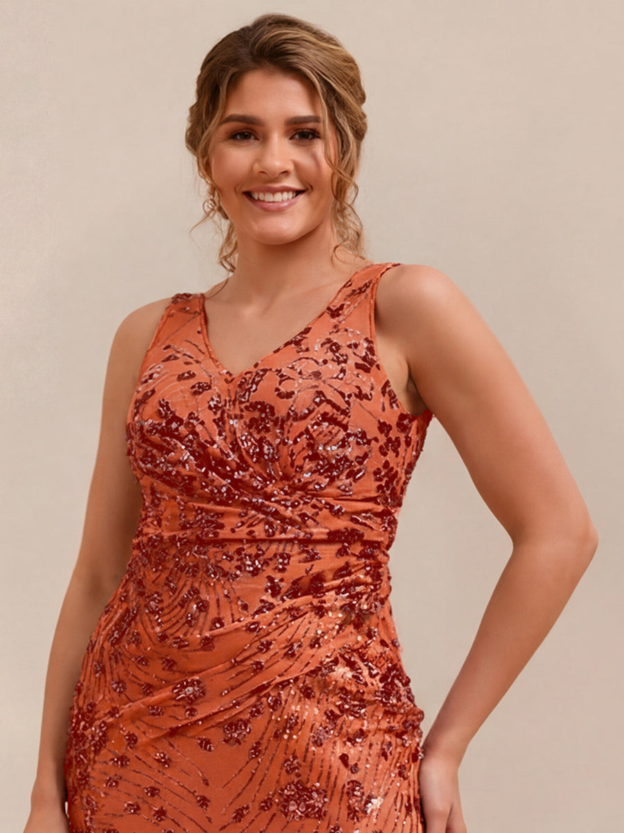 pretty JUNIPER|Plus Size Bodycon Sequin Slit Wedding Guest Dress