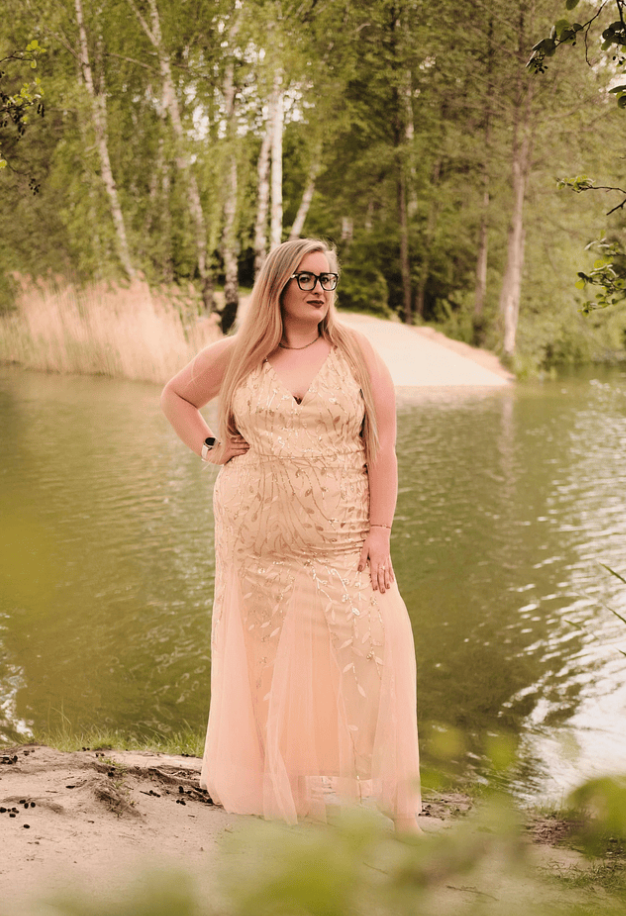 Customer wearing our collection