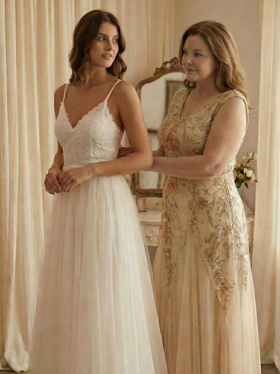pretty FREYA|Plus Size Glitter High Stretch Cap Sleeve Tulle Mother of the Bride Dress