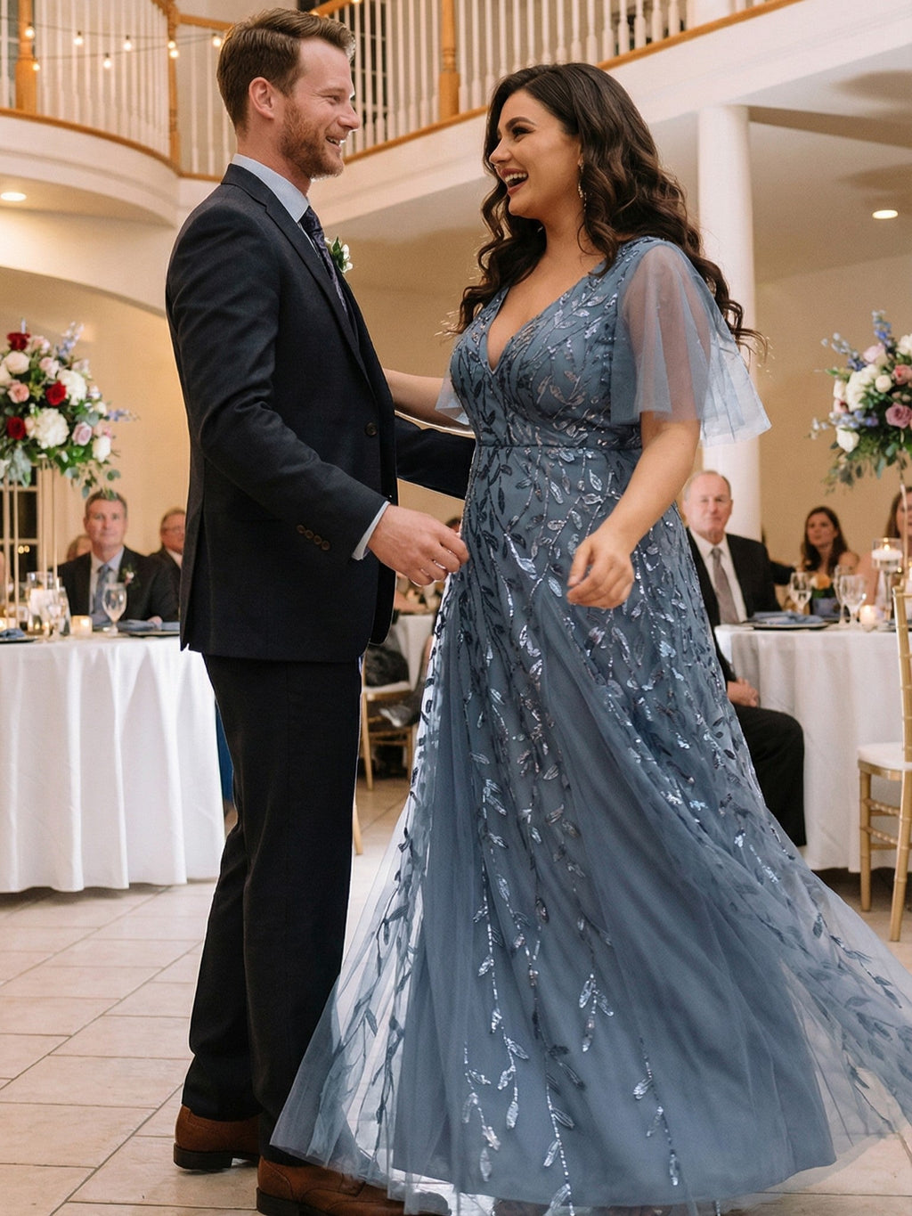 pretty ASTRAL|Plus Size Floor Length Formal Evening Gowns for Weddings