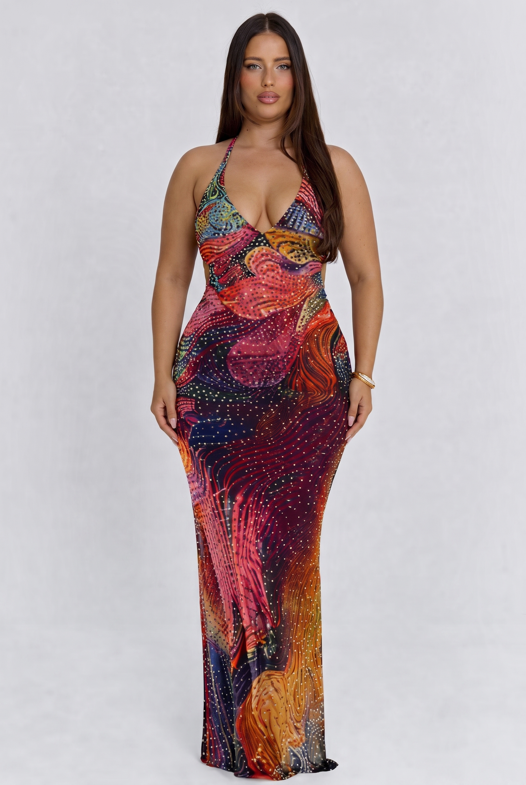 Esmeralda Crystal Maxi Dress