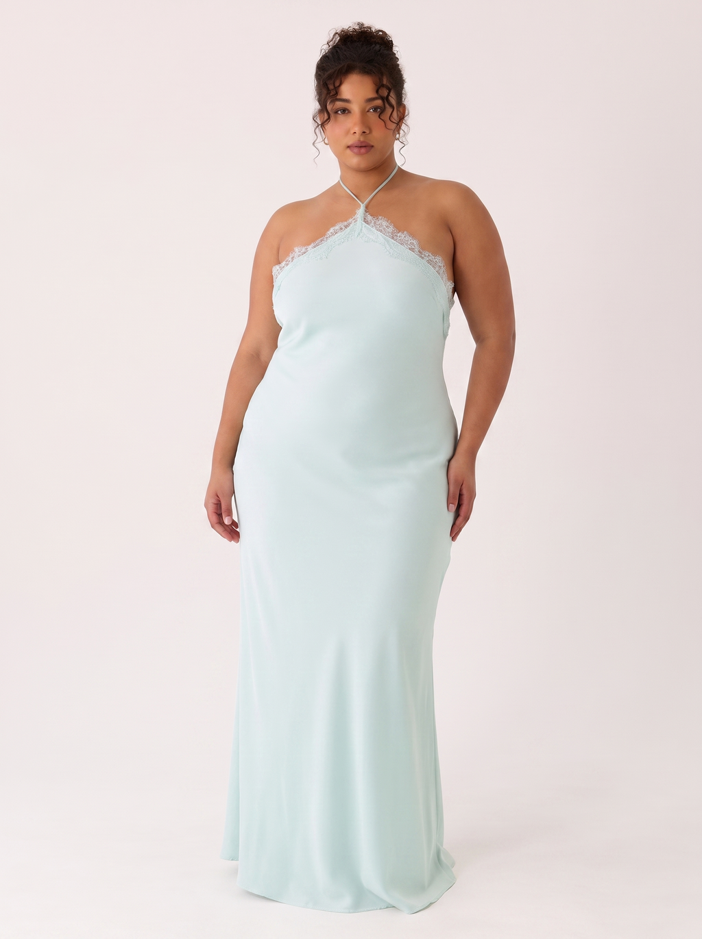 Samaria Halter Maxi Dress Blue