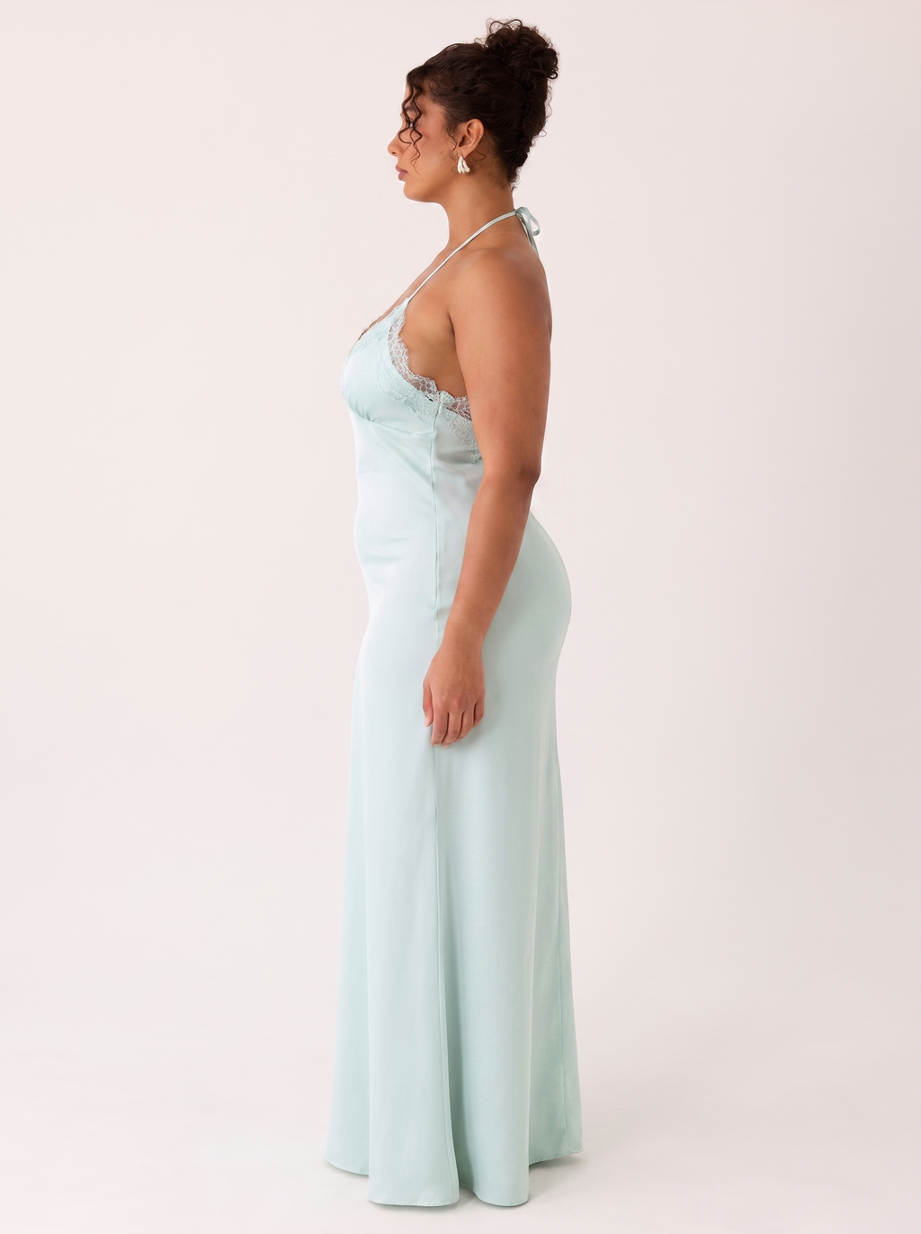 Samaria Halter Maxi Dress Blue