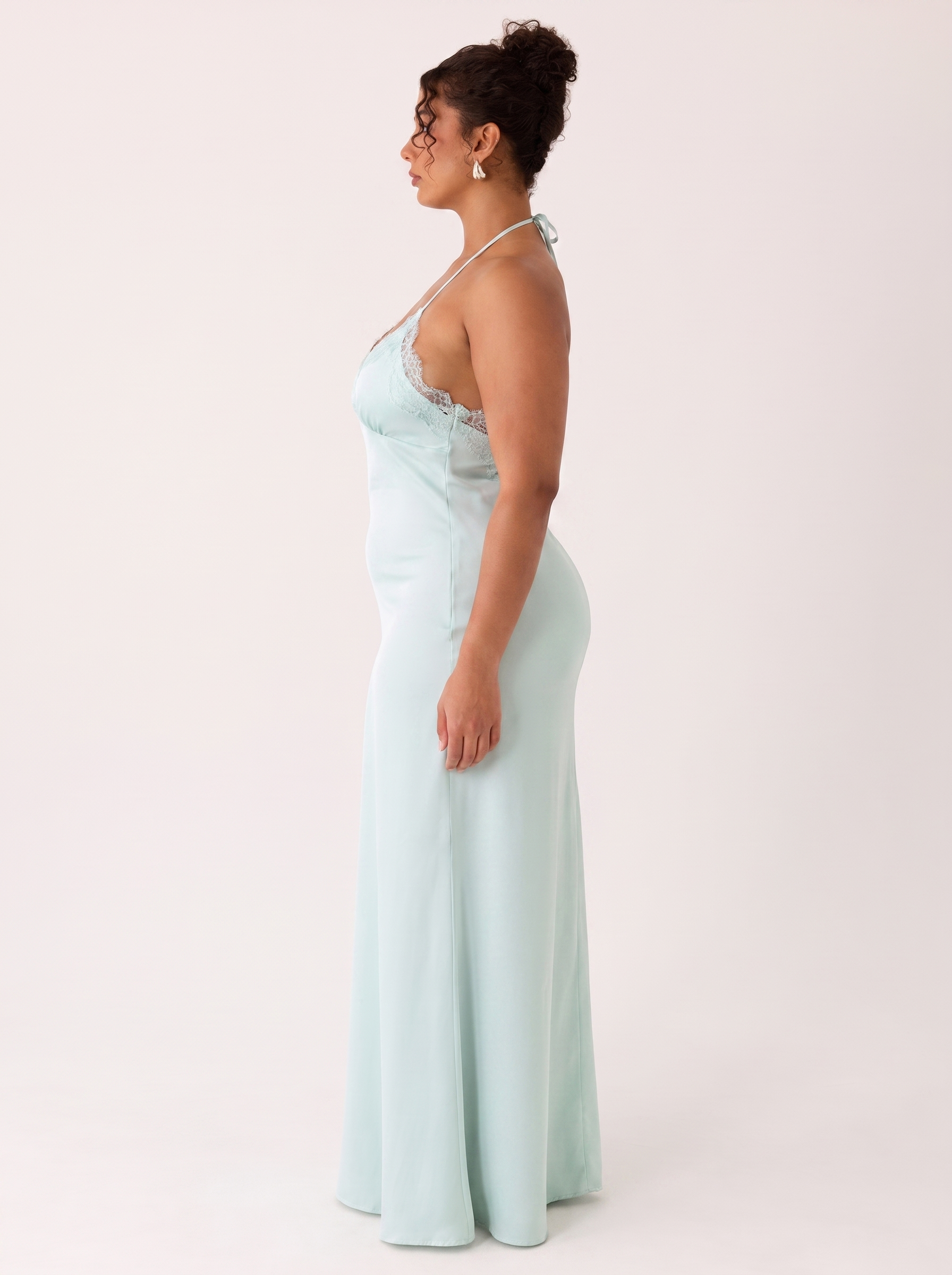 Samaria Halter Maxi Dress Blue
