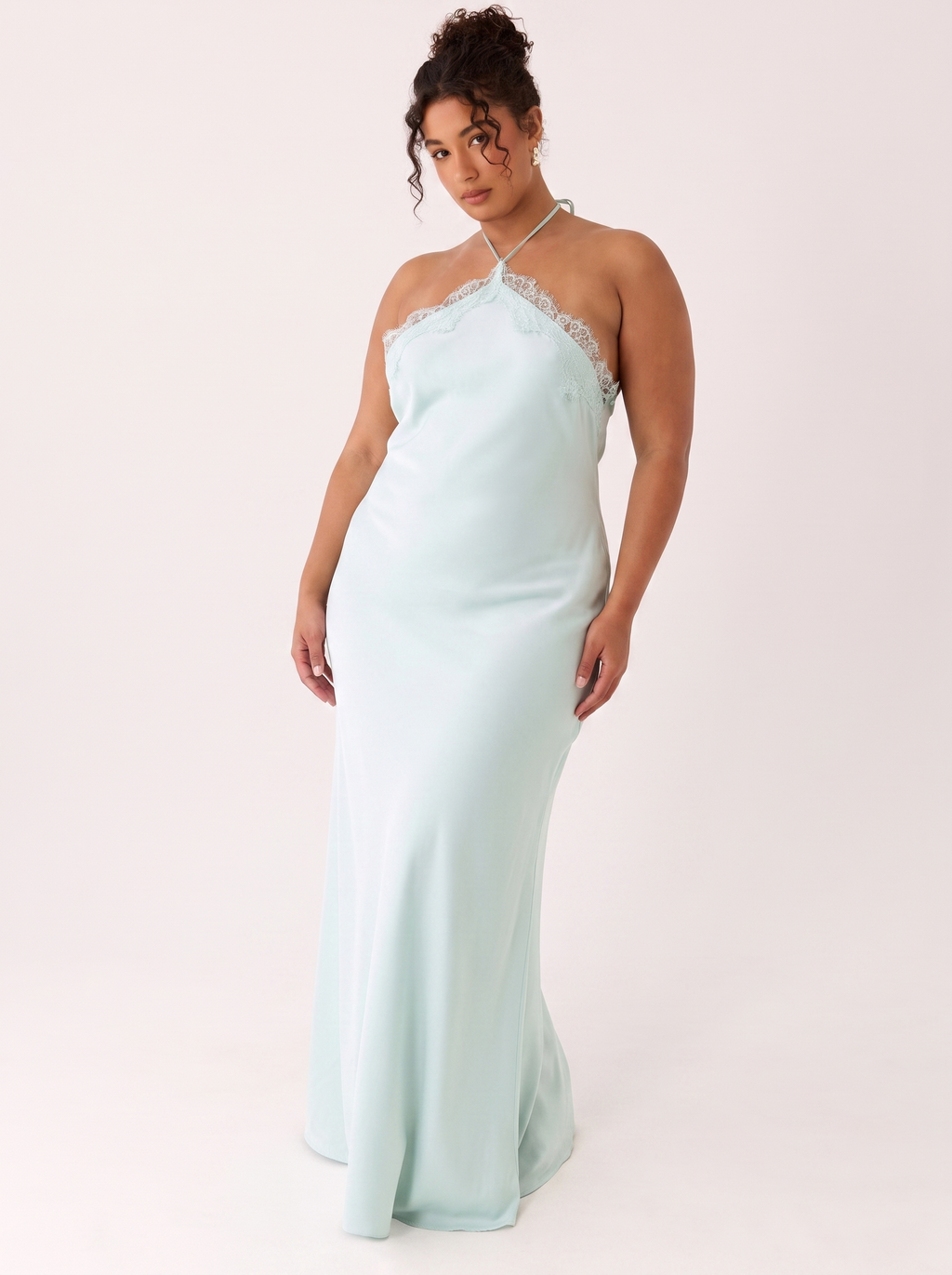 Samaria Halter Maxi Dress Blue